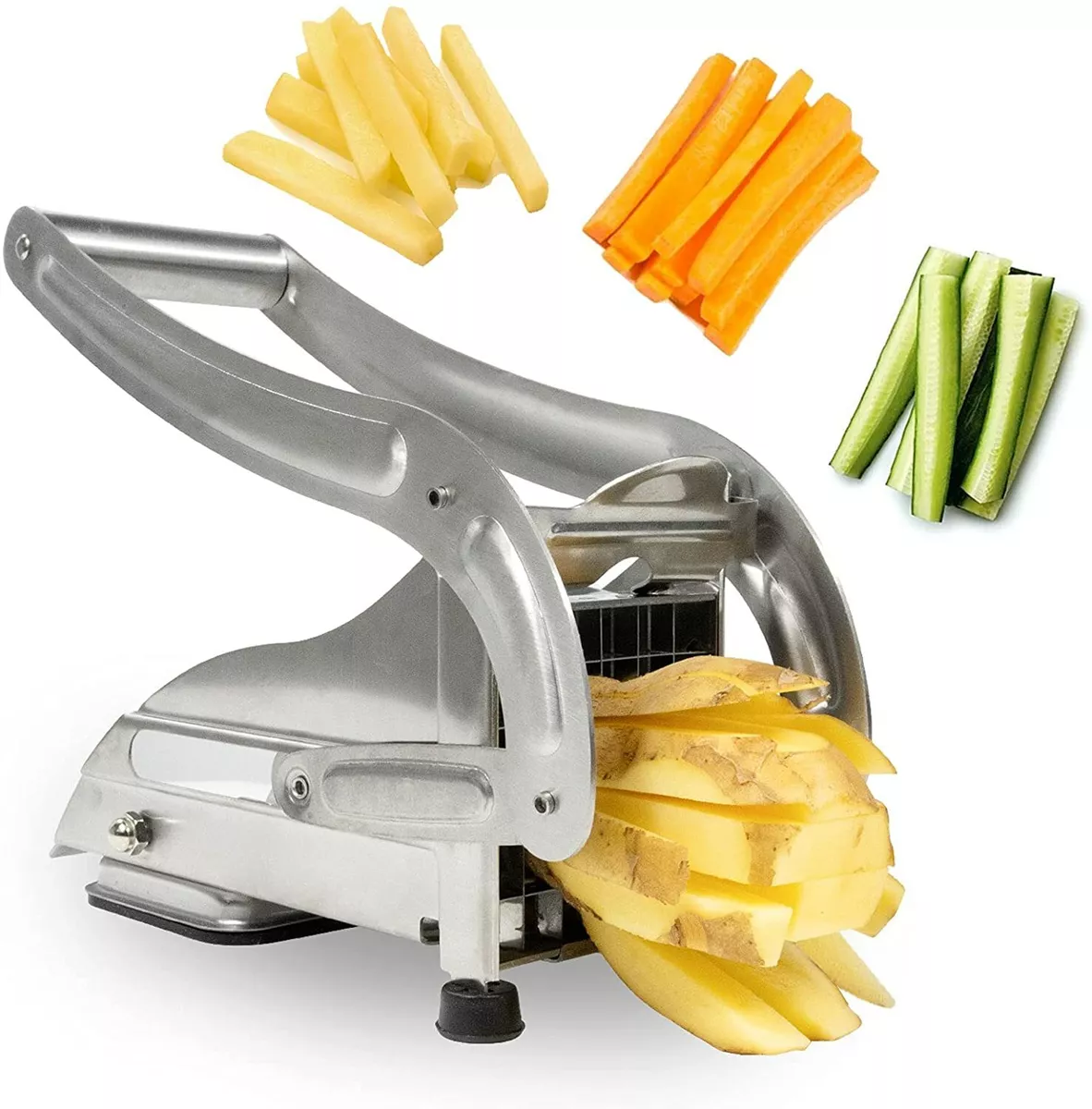 Stainless Steel French Fry Cutter Potato Vegetable Slicer Chopper Dicer 2  Blades