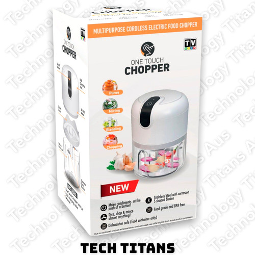 ONE TOUCH CHOPPER As SEEN On TV Food CHOPPER Cordless ELECTRIC Mix BLEND Genuine - Picture 2 of 5
