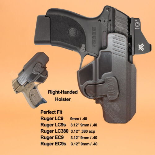 Ruger EC9s OWB Holster for Ruger LC9 LC9s LC380 EC9 EC9s 3.12" 9mm 40 Cant Right - Afbeelding 1 van 9