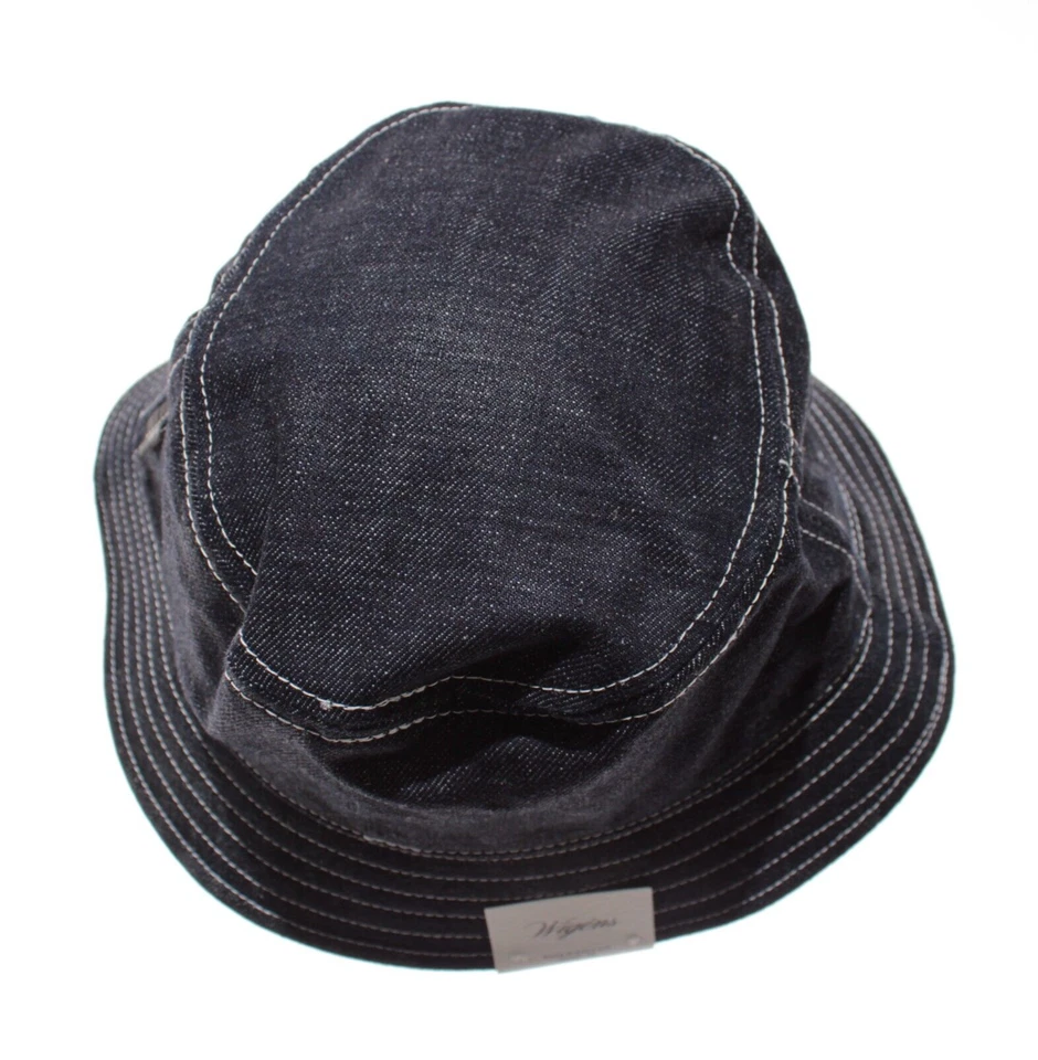 Wigens NWT Denim Bucket Hat Size 59, 7 & 3/8ths in Blue 100% Cotton - Image 3 of 4