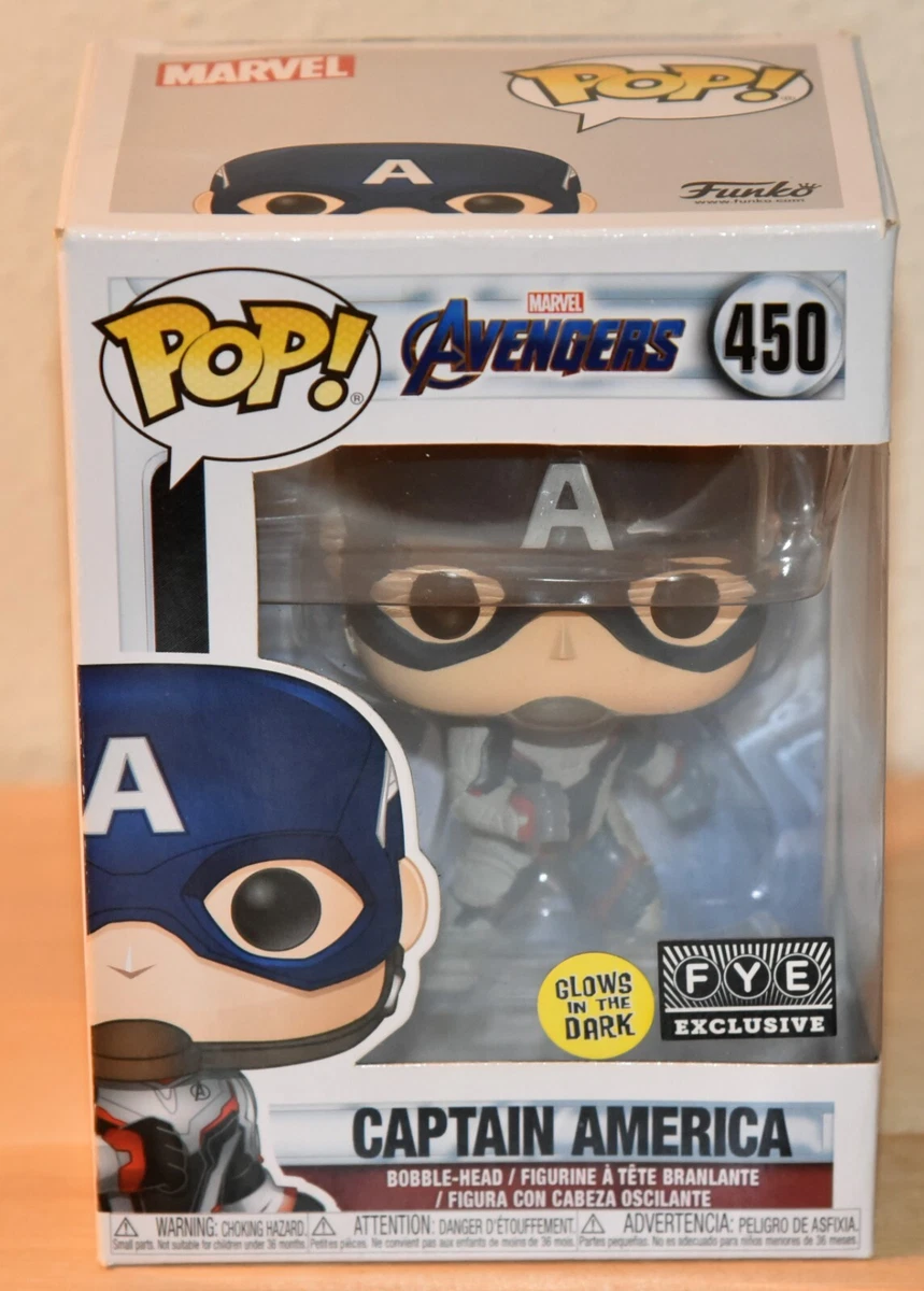 Funko POP Marvel Avengers Captain America Exclusive Glows In The Dark 450 NIB