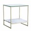 tilly lin glass top faux marble end side table/night stand with (end table)