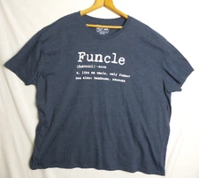 Crazy Dog Blue T-Shirt Printed Short Sleeve Men's Size 3X - Funcle Definition