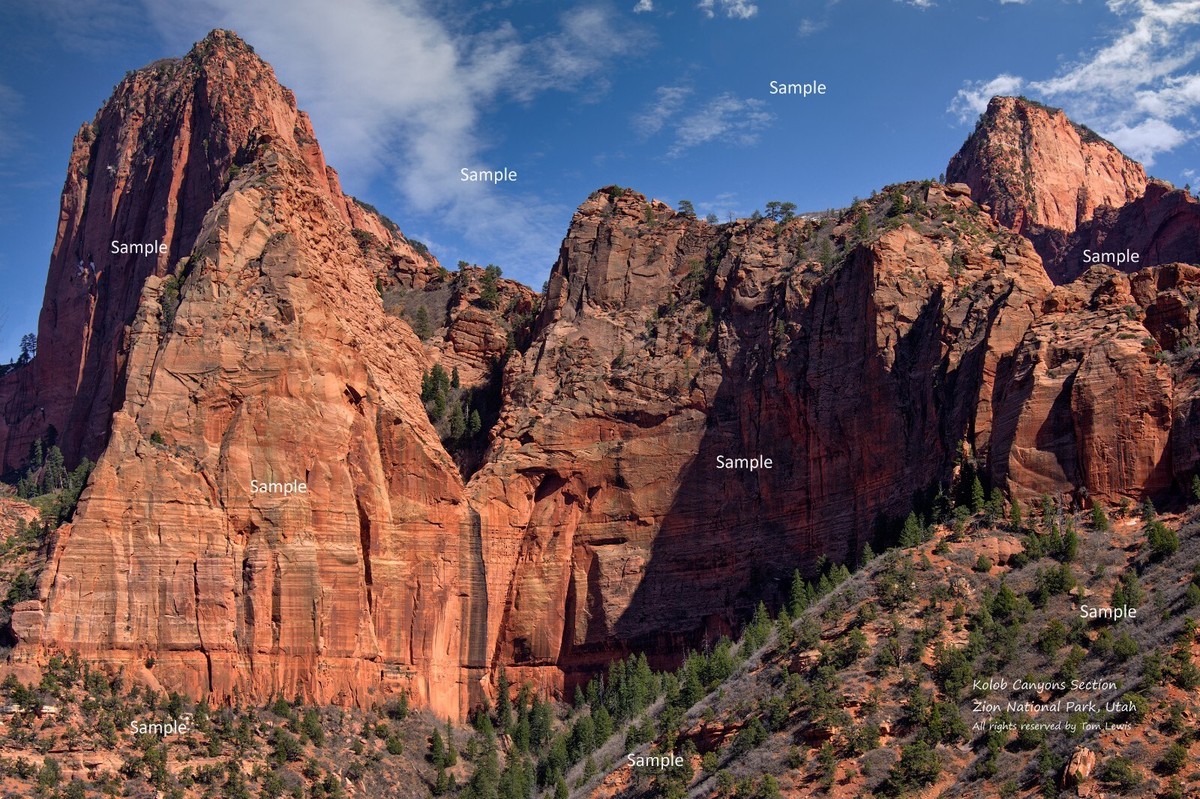風景41 Zion National Park Utah Kolob Canyons Landscape Poster Photo Print