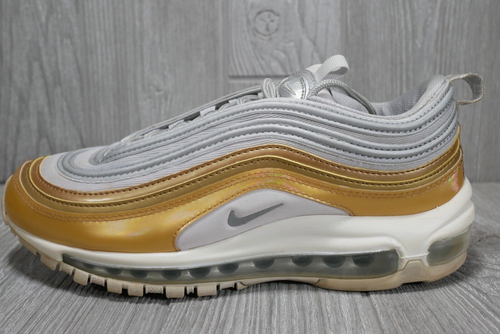 Nike Air Max 97 SE White Gold Women 8.5 Good Condition 7.5/10