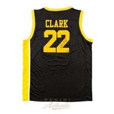 Caitlin Clark Autographed Iowa Hawkeyes Black Yellow 2024 Final Four Nike Jersey
