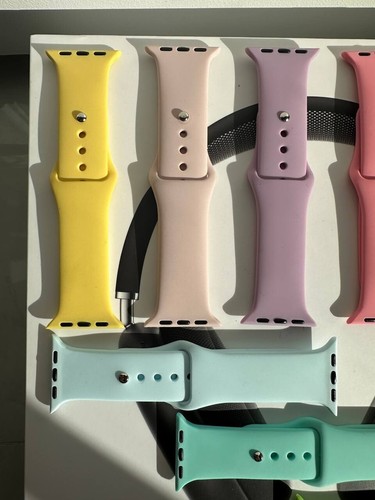 Bracelets Apple Watch neufs pour toutes séries 38 40 41 mm + couvercle en verre - Photo 3 sur 8