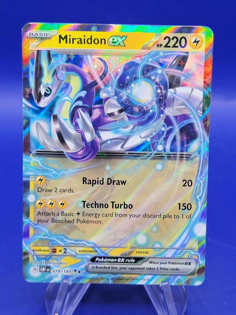 Carta Pokémon Miraidon EX OBF 079/197 Ultra Rara - Coleção Escarlate e  Violeta - Obsidiana em Chamas - Original COPAG