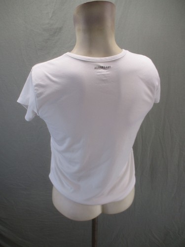 ADIDAS AEROREADY Size L (14) Girls White Short Sleeve Slim Athletic T-Shirt 018 - Picture 5 of 9