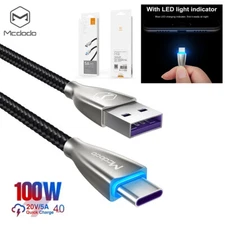 Mcdodo USB C Cable 5A PD 100W Fast Charging Cord Type-C Charger For Samsung
