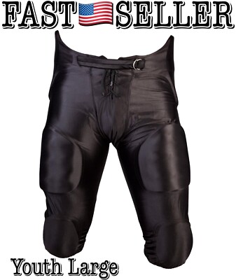 Cramer 7 Pad Football Game Pant Dazzle Gear Protection, Youth Large - Black