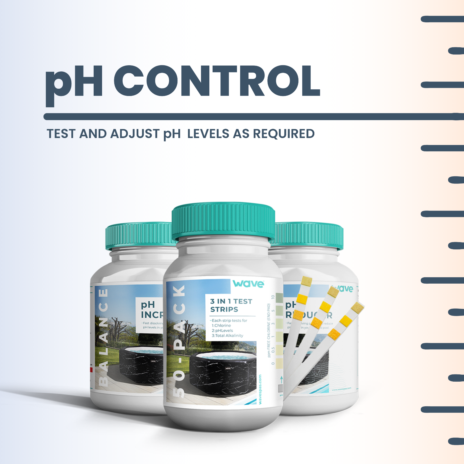 Wave Hot Tub Chemicals Starter Kit for Hot Tub, Spa, and Pool Water