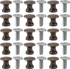 32Pcs Mini Cabinet Knobs 1/2 Inch Round Jewelry Box Pull Handle Small Bronze 