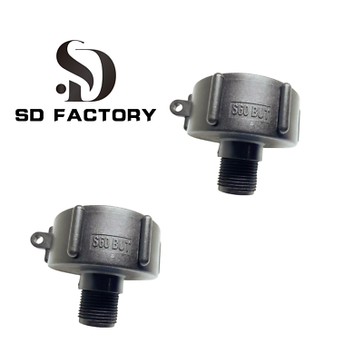 #ad 2 PK 275 330 IBC TOTE TANK DRAIN ADAPTER 2quot; COARSE THREAD X GARDEN HOSE ADAPTER $9.99