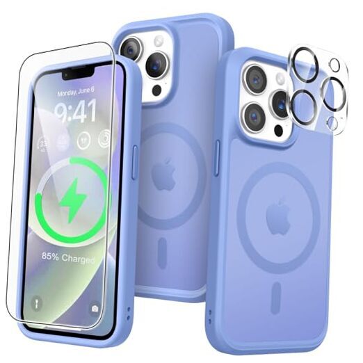 Strong Magnetic for iPhone 13 Pro Case, [Compatible with Magsafe] [Mil Blue