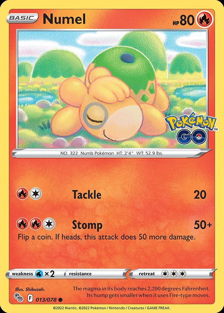 Pokemon Numel (13/88) Pok�mon GO NM