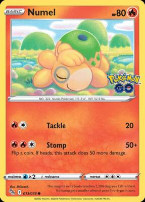 Pokemon Numel (13/88) Pok�mon GO NM