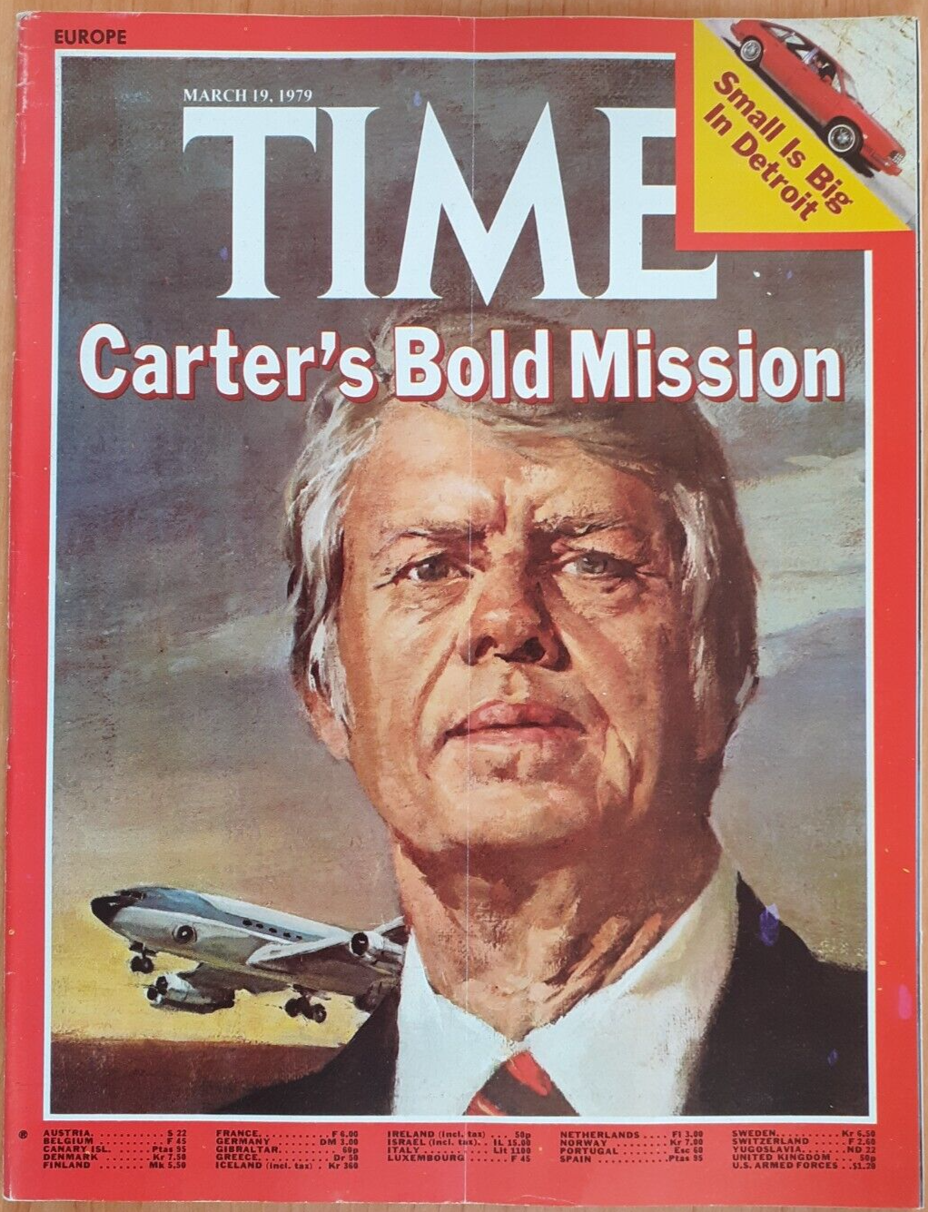 Time Europe Magazine 1979 March 19 Jimmy Carter's Bold Mission Cars Detroit
