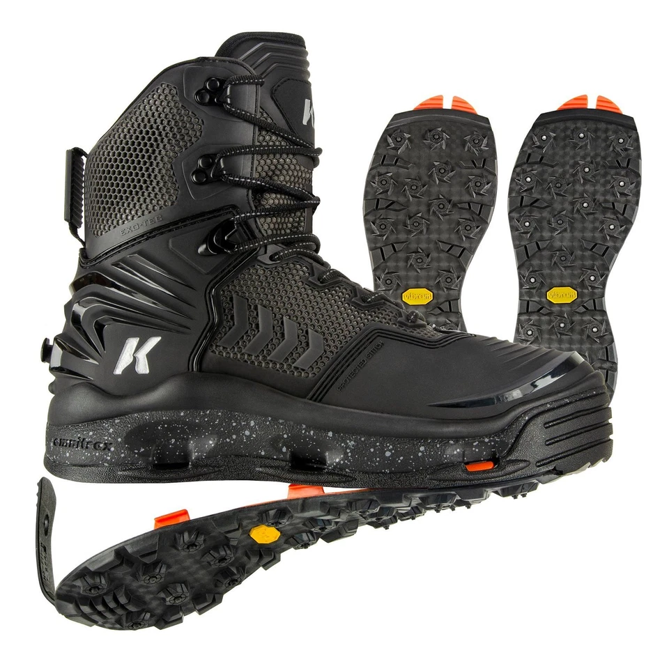 Korkers River Ops Wading Boots with Kling-On and Studded Kling-On Soles FB5325