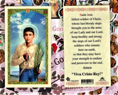 Saint Jose Sanchez del Rio - Laminated  Holy Card 627E