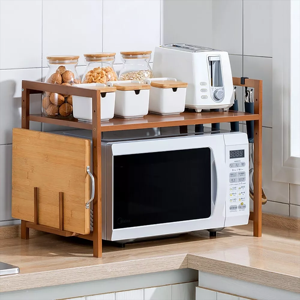Microwave oven on sale shelf rack