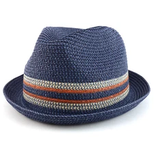 Big Oversized Stingy Brim Pinch Front Fedora Hat - FREESHIP