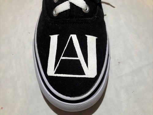 Original My Hero Academia Hand Painted Shoes, Women’s Size 9, Black Canvas - Picture 5 of 9