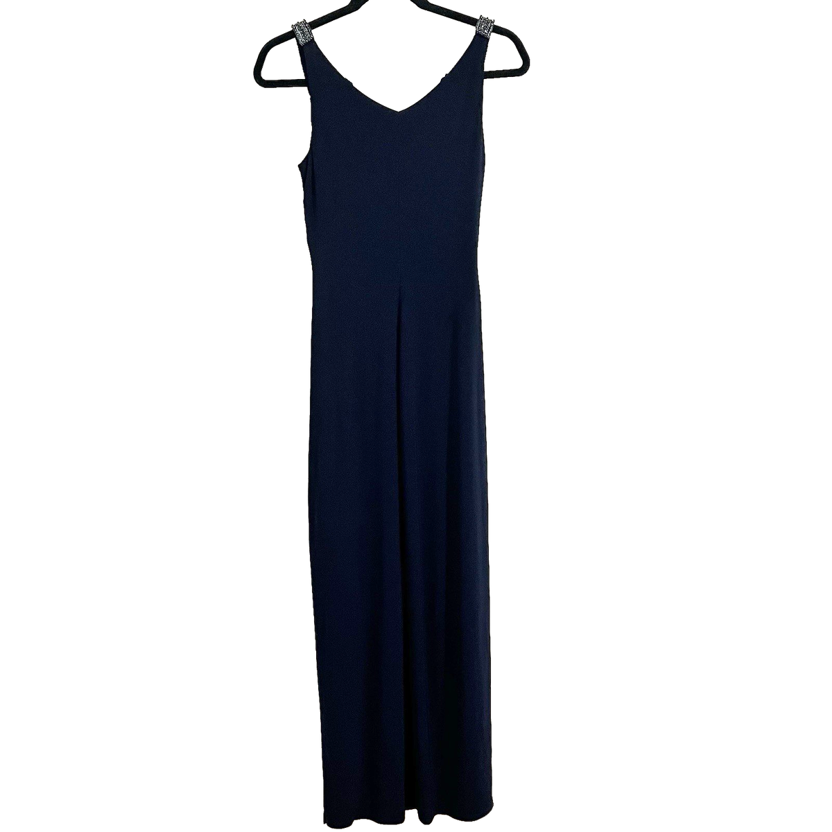 Ralph Lauren Evening Dress Womens 2 Navy Blue Maxi Formal Classic Party  Stretch | eBay