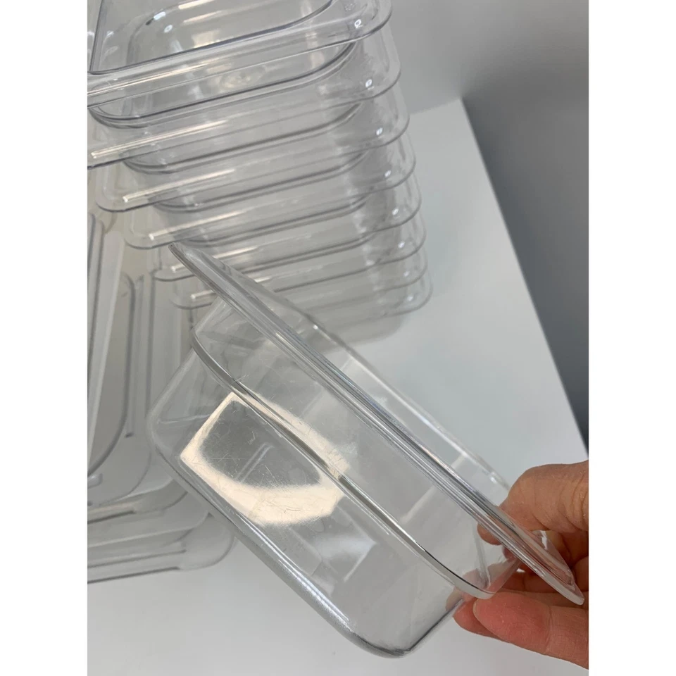 Lote de 24 Piezas Tapas Sartenes Tamaño 1/6 1/3 Almacenamiento en Frío Alimentos Restaurante Transparente 6789 Foto 3 de 4