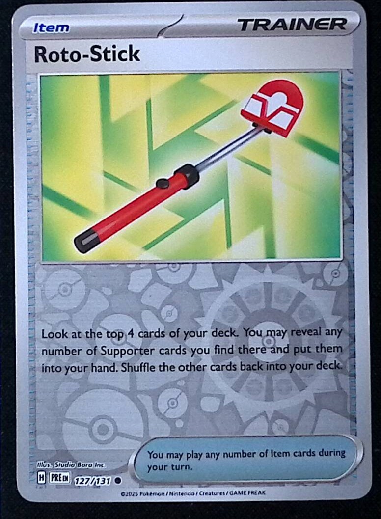 Roto Stick Reverse Holo 127 - Pokemon Prismatic Evolutions - NM