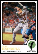 2022  Topps Heritage #651 Luis Barrera Oakland Athletics Baseball
