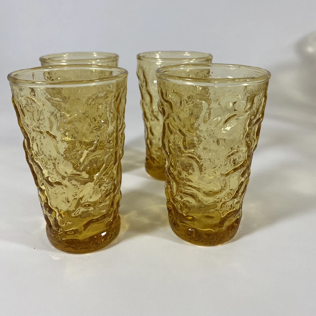 Amber Drinking Glasses, Set of 4