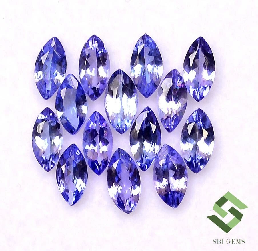 6x3 mm Natural Tanzanite Marquise Cut Lot 15 Pcs 3.83 CTS Calibrated Loose Gems - Image 2 of 4