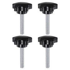 4pcs Star Clamping Knobs M8 x 45mm Metric Thread 39mm 5-Star Head Thumb Screws
