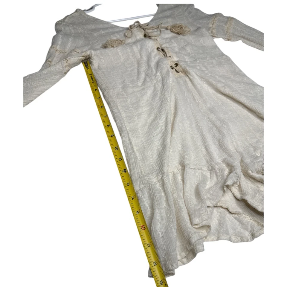 SOMEDAYS LOVIN Crochet Borlas Bordadas Anthropologie Mameluco con Cordones Talla S Foto 4 de 4