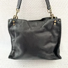 American Leather Co. Black Lenox Triple Entry Compartment Satchel Shoulder Bag