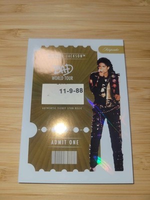 2025 Keepsake Michael Jackson Bad World Tour Premiere SP Ticket Relic 04/17 #283