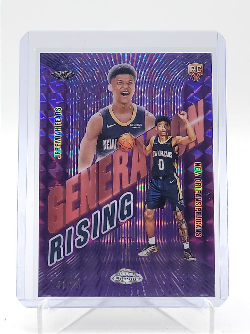 JEREMIAH FEARS 2025-26 TOPPS CHROME GENERATION RISING PURPLE GEO RC /75 Q3855