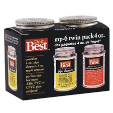 Do it Best MP-6 Pipe Cleaner & PVC Cement Kit, (2) 4 Oz. Cans 19522 SIM Supply,