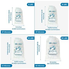 Professional Grade Ice Bags 100ct 20lb - Recyclable