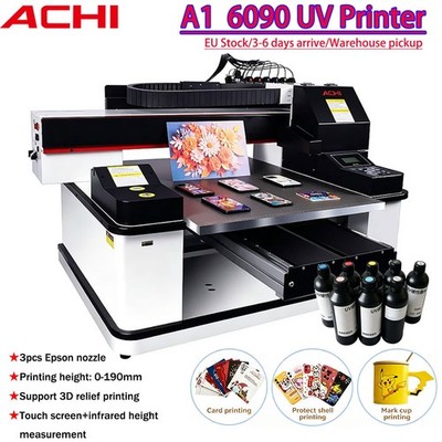 【IN DE】6090 UV Flatbed Printer XP600 Printhead For Acrylic Wood Metal Printing