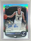 Josh Dix 2025 Bowman #CPA-JD Refractor Chrome Auto Rookie 1st RC 148/499