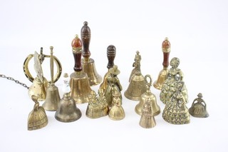 Vintage Brass Bells Of Various Style & Sizes Job Lot 3397g