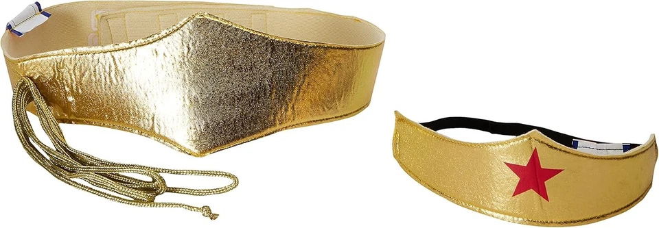 Rubíes Mujer DC Comics Maravilloso Kit de Accesorios Tiara Cinturón con Talla Única, Multi Foto 2 de 3