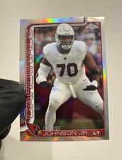 2025 Topps Chrome Refractor Paris Johnson Jr. #3 Arizona Cardinals NFL Card