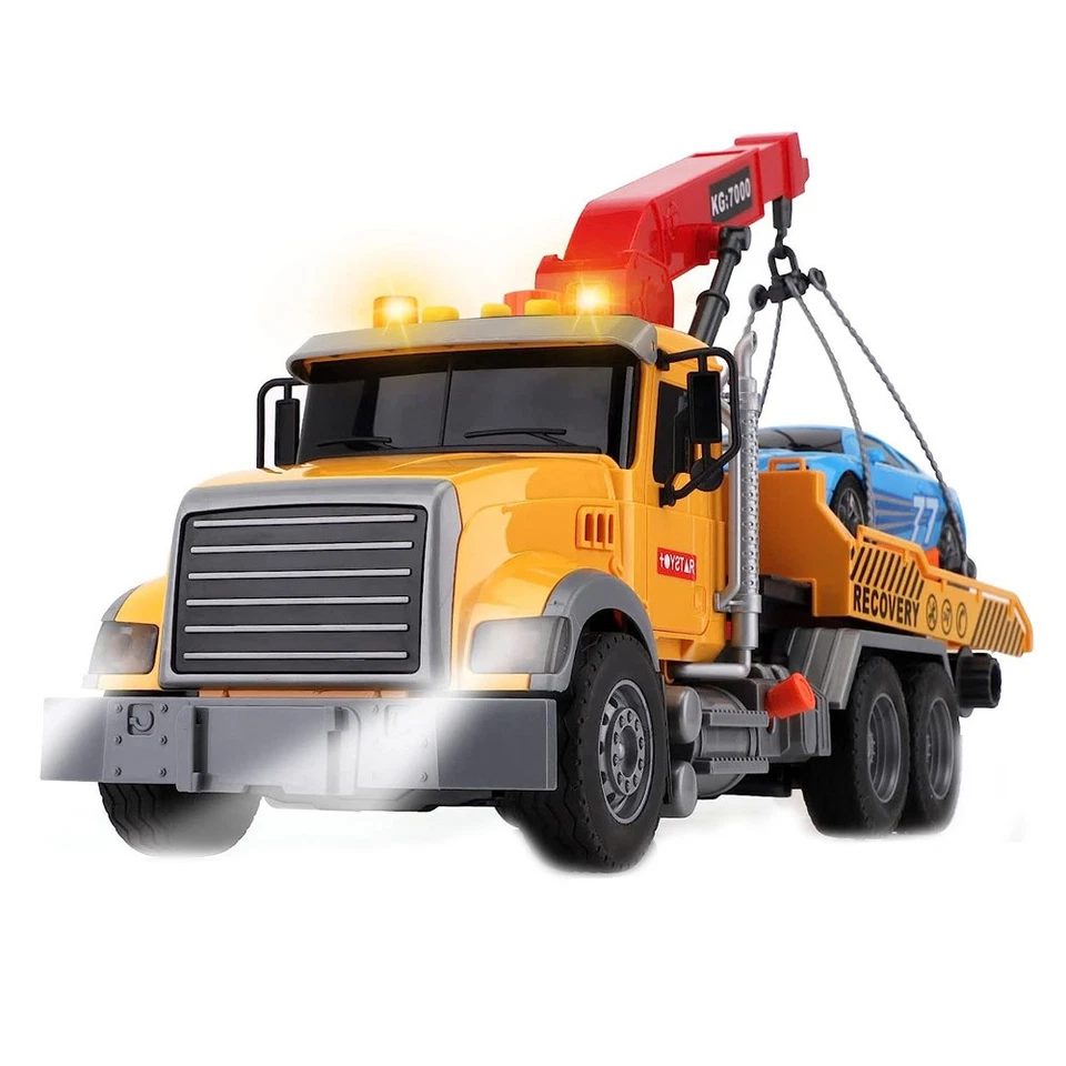 Carro Attrezzi Giocattolo per Bambini Luci e Suoni Camion Soccorso Idea Regalo - Immagine 2 di 4