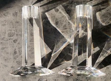 Pair of TIFFANY & CO / FRANK LLOYD WRIGHT Designed & Marked 6 inch Candlesticks