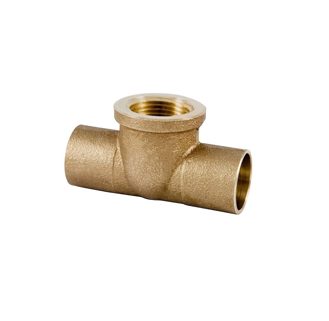 EZ-FLUID Plumbing 1/2 C X C X FIP Sweat Brass Tee LF Brass Tee,Pressure Copper F