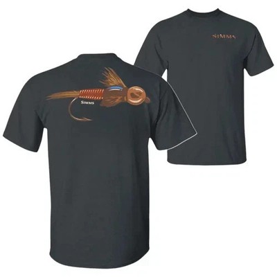 Simms Nymph Fly T-Shirt, Precision Fishing Lure Graphic Tee