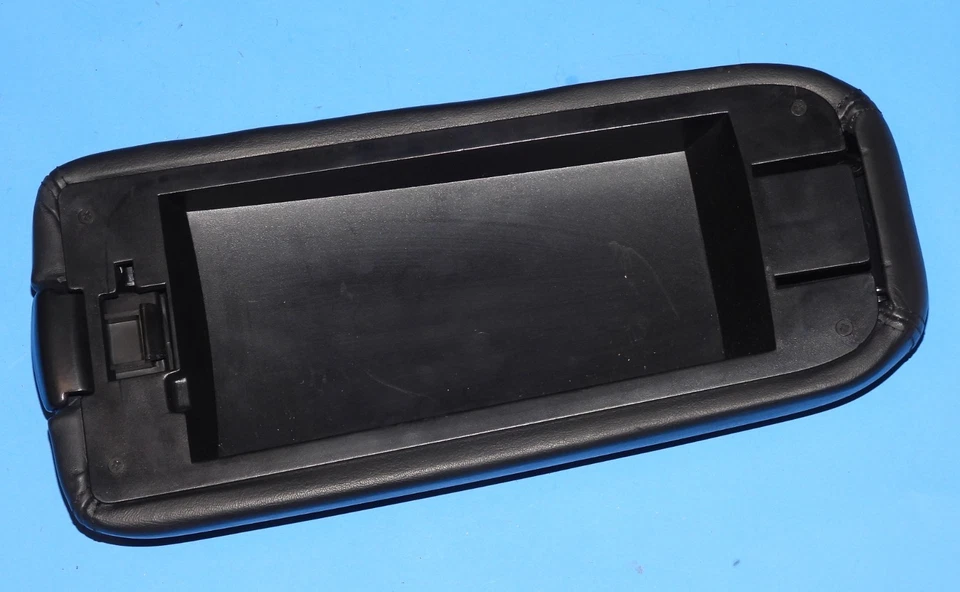 1996-2002 Cadillac Eldorado OEM Center Console Arm Rest Leather Lid Cover BLACK - Image 3 of 4